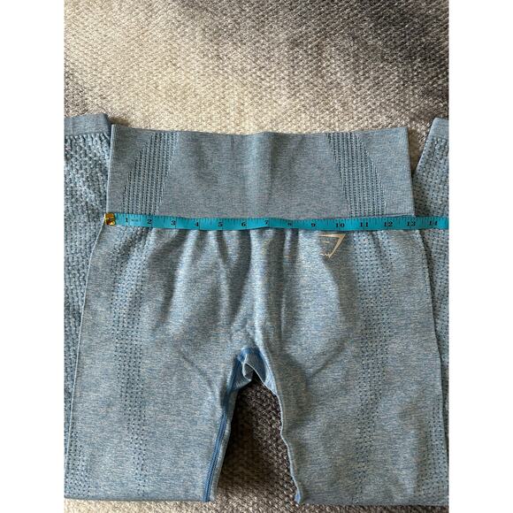 Gymshark Vital Seamless 2.0 Evening Blue Marl 7/8 Length Leggings Size Small - Picture 7 of 10